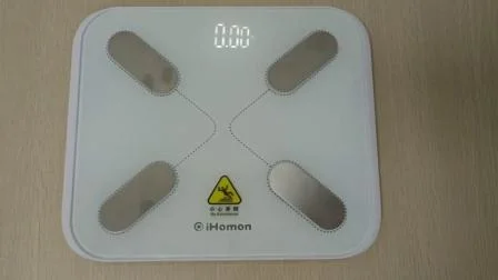 Balança eletrônica de medição de gordura corporal e teor de água para banheiro Ihomon 180kg